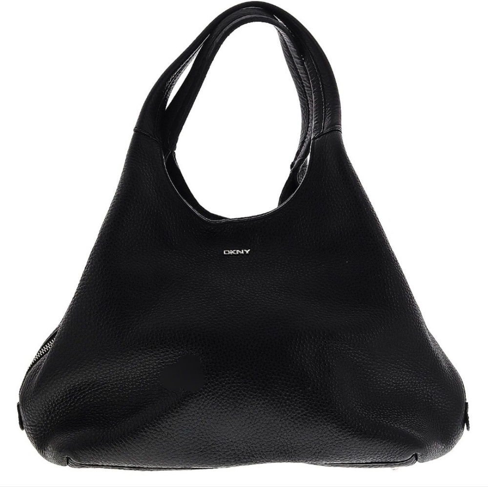 DKNY Pebbled Leather Shoulder Bag Purse, Black